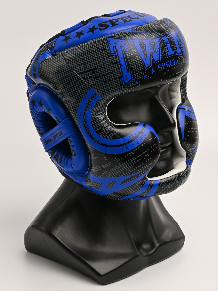 Шлем для классического и тайского бокса Twins Special FHGL3-TW5BK Black/Blue L