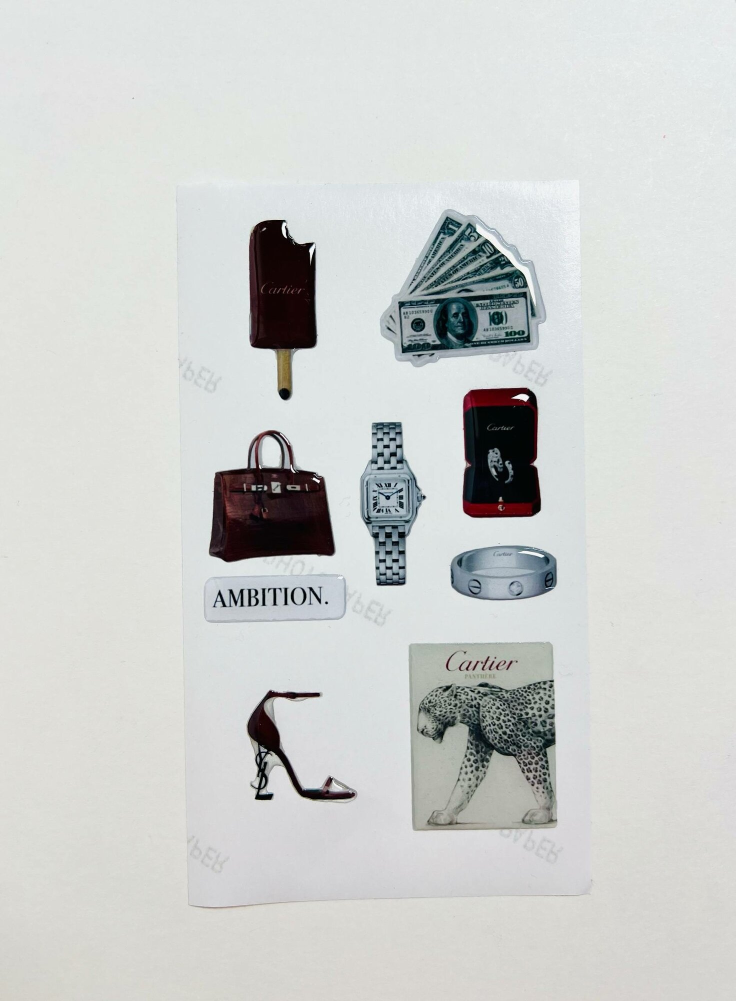 3D Стикеры наклейки на телефон, планшет, набор 9 "Cartier Style" — фото 1