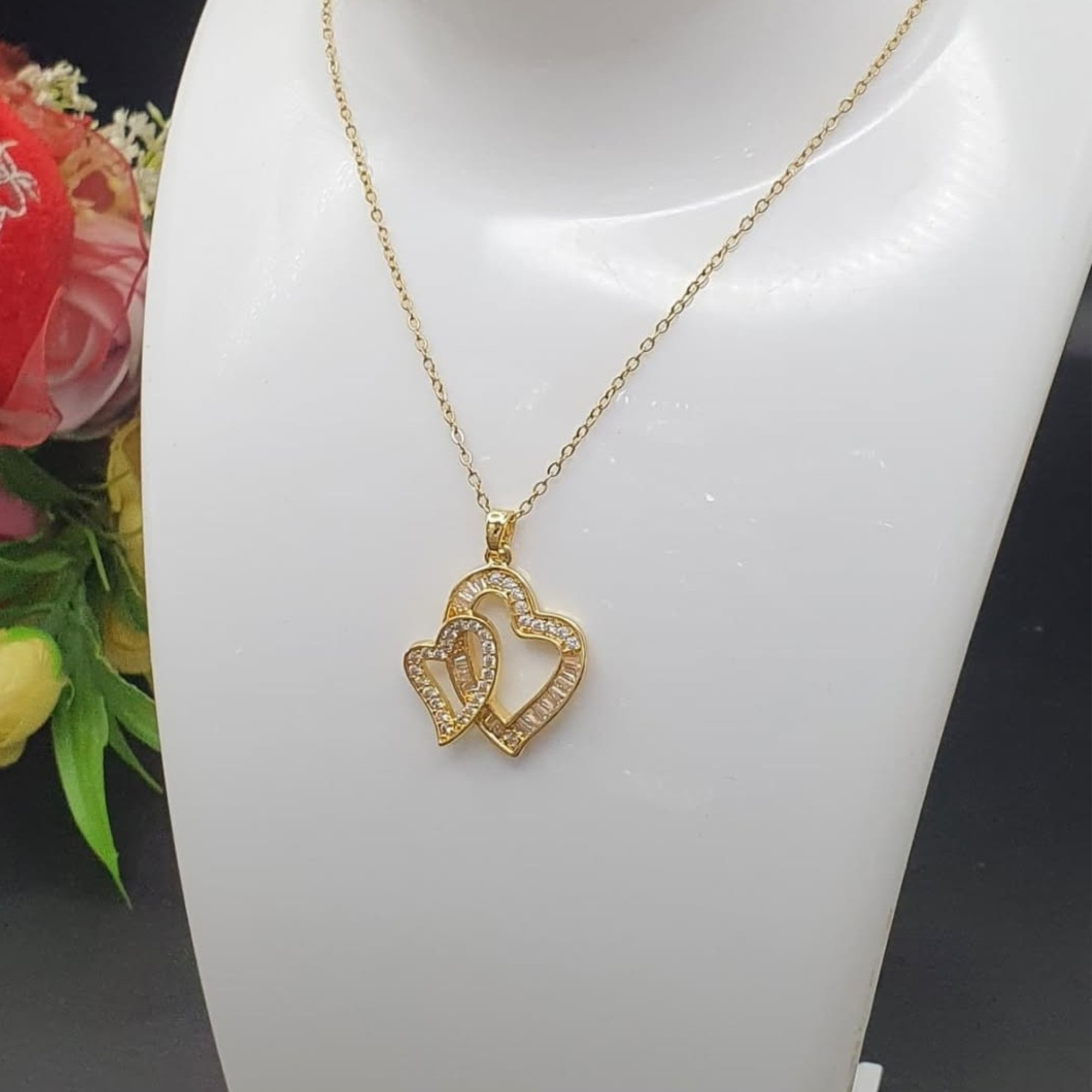 Комплект бижутерии: цепь, золотистый — фото 1