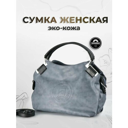 фото Сумка кросс-боди , фактура зернистая, джинсовый