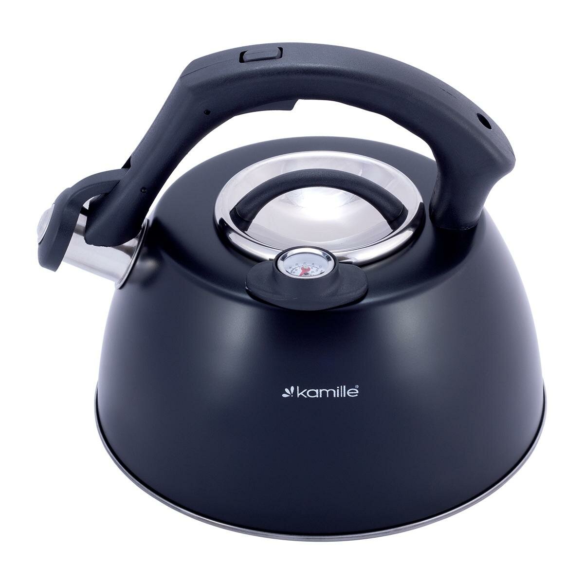 Чайник 3л из нержавеющей стали со свистком и термометром