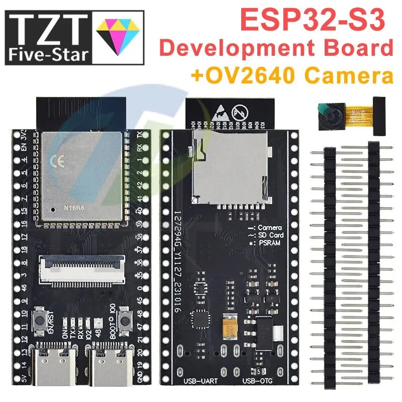 TZT ESP32-S3 N16R8 CAM Макетная плата + камера OV2640