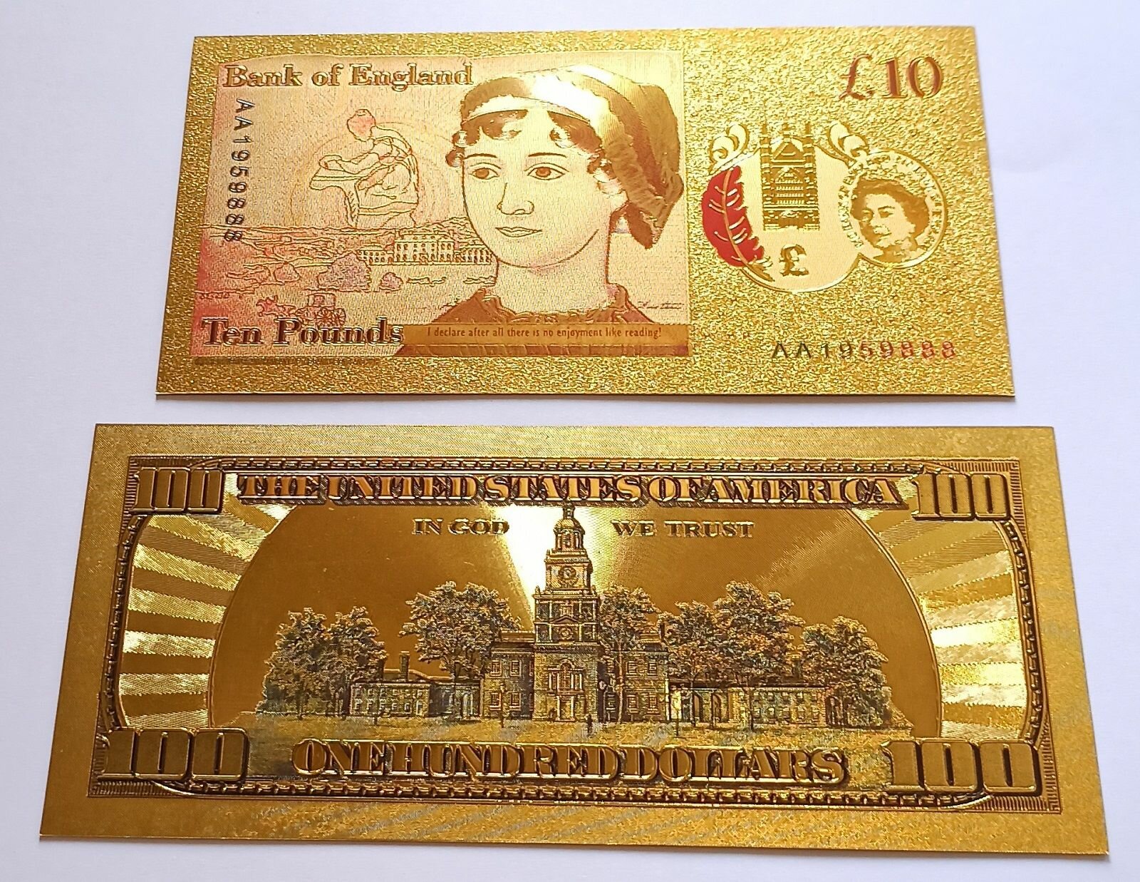 Доллары позолоченные сувенирные А — фото 1