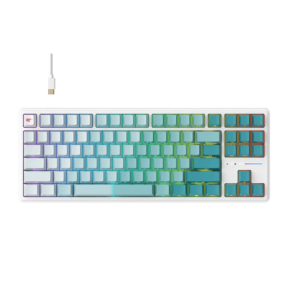 Клавиатура Havit KB901L, игровая, механическая, RGB, USB Type-C, 88 клавиш