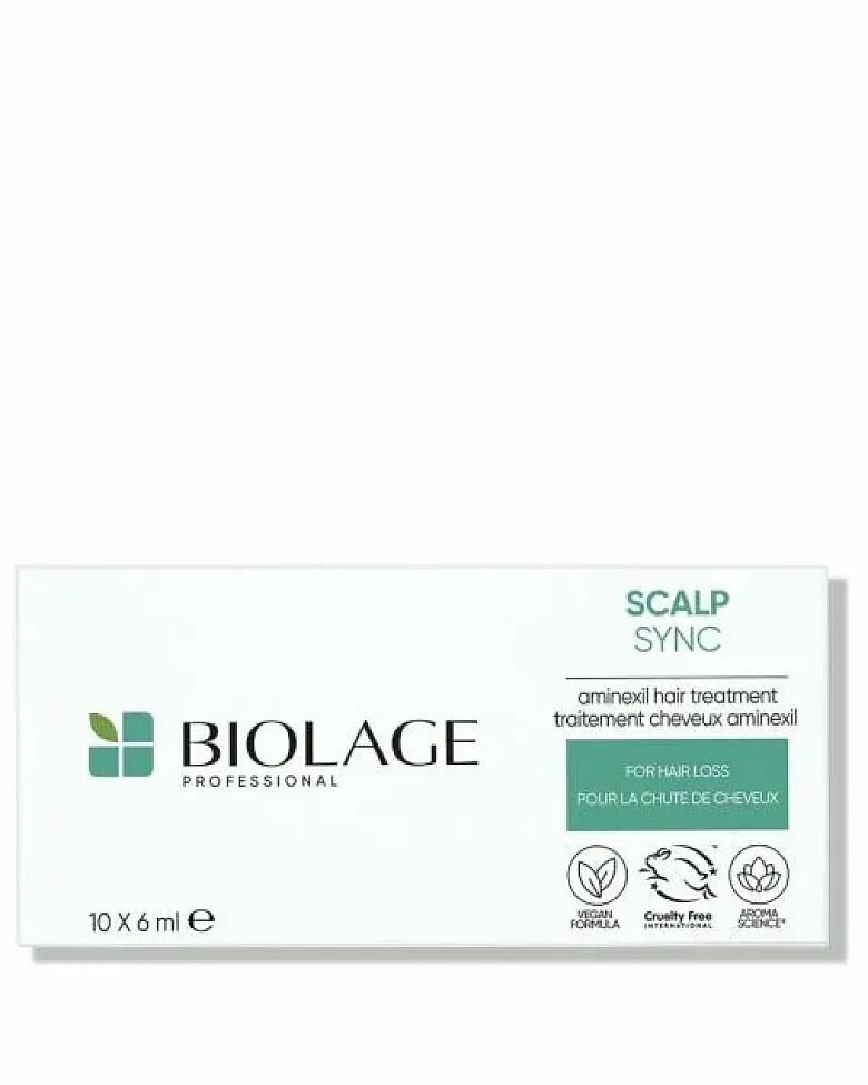 Biolage Тоник от выпадения волос Scalpsync Aminexil Hair Treatment, 6 г, 6 мл, 10 шт, 10 уп, ампулы