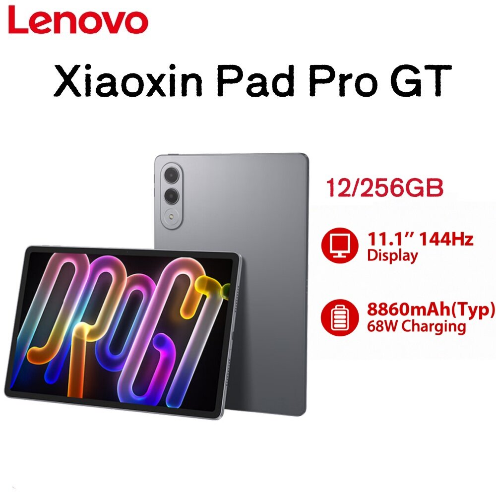 Планшет Lenovo Xiaoxin Pad Pro GT 12/256 ГБ, Gray, 11.1