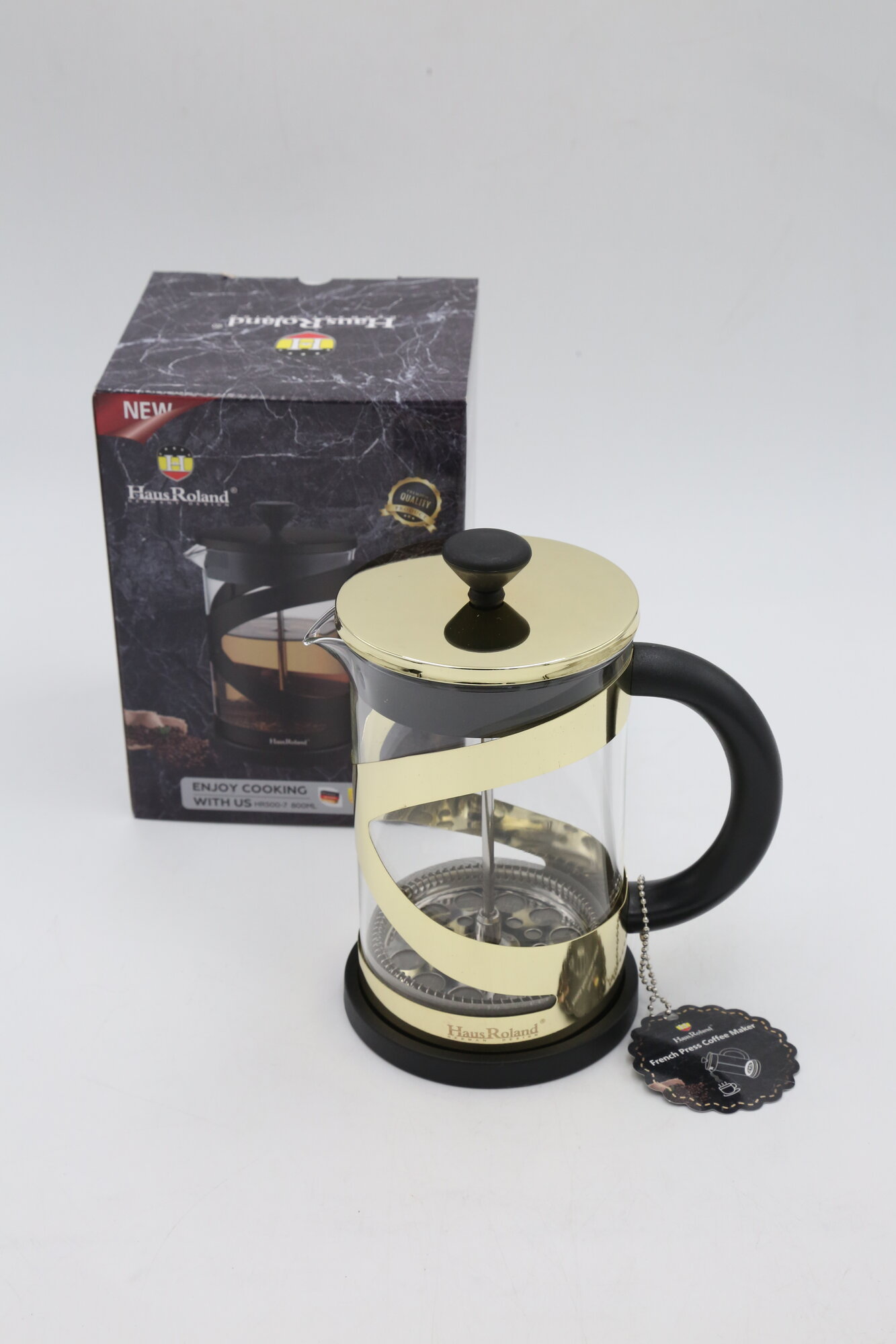 Чайник заварочный поршневой Френч-пресс HAUS ROLAND HR500-7 1000ml 1шт 1х24