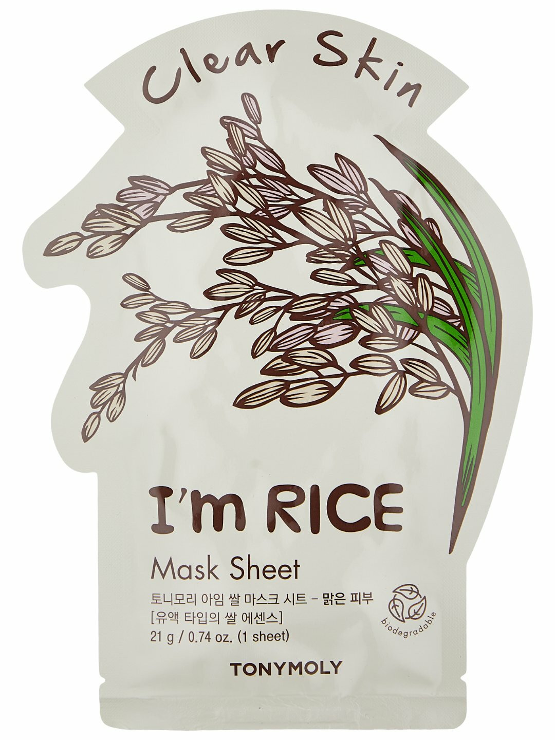 Корейская маска для лица серии I'M TONY MOLY, алое, авокадо, лаванда, лимон, рис, гранат