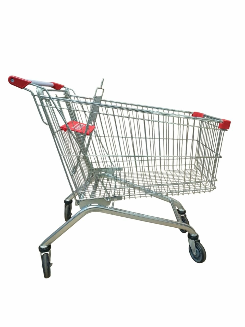 Тележка покупательская с детским сиденьем красная 180 литров