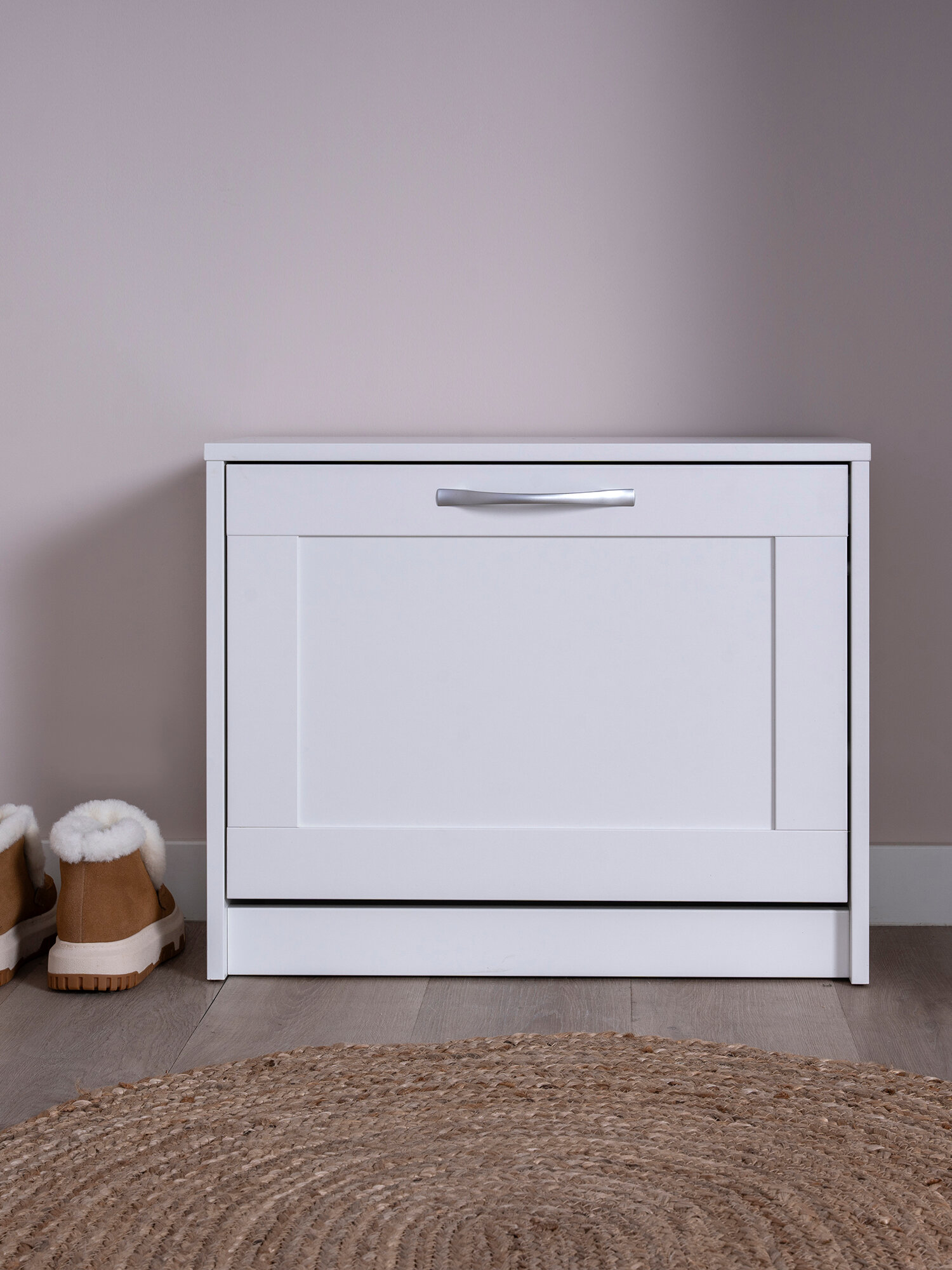 Обувница ГУД лакк Сириус 60х25х48 см 1 откидной ящик ЛДСП белая