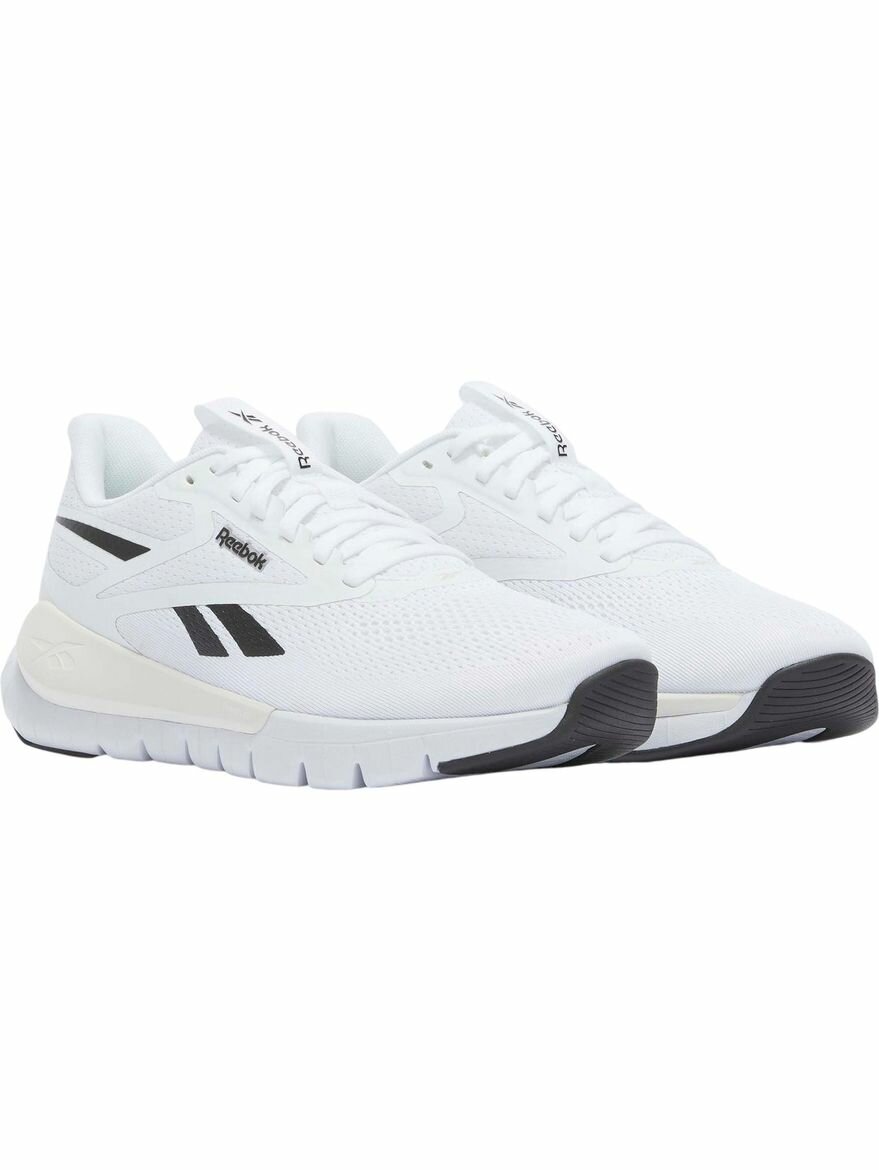 Кроссовки Reebok Flex Trainer, полнота F, размер 7,5 US, белый, черный, серый — фото 1