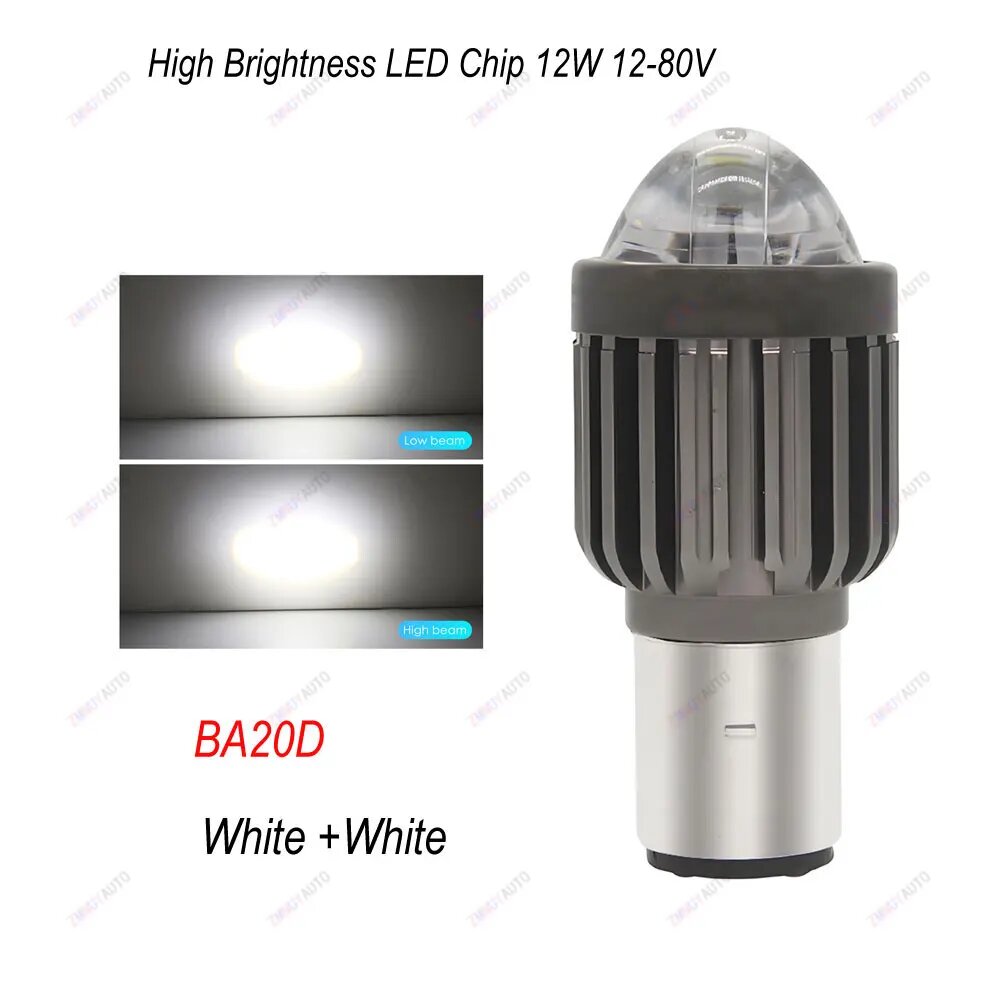 1 шт. 2400LM H4 светодиодная фара для мотоцикла H6 BA20D P15D Led 3570 чип-объектив белый желтый Hi Lo Beam мотоцикл скутер ходовые огни