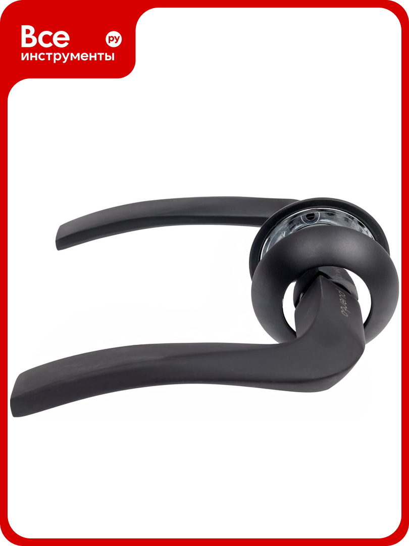 Дверная ручка PUERTO  черный  хром блестящий  INAL 518 08 B CP