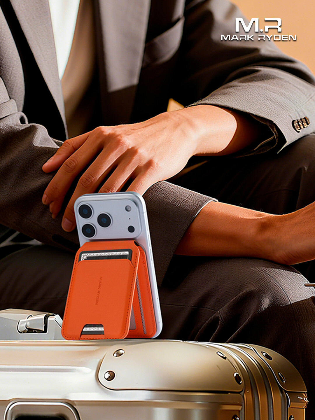 Визитница Mark Ryden, фактура гладкая, оранжевый — фото 1