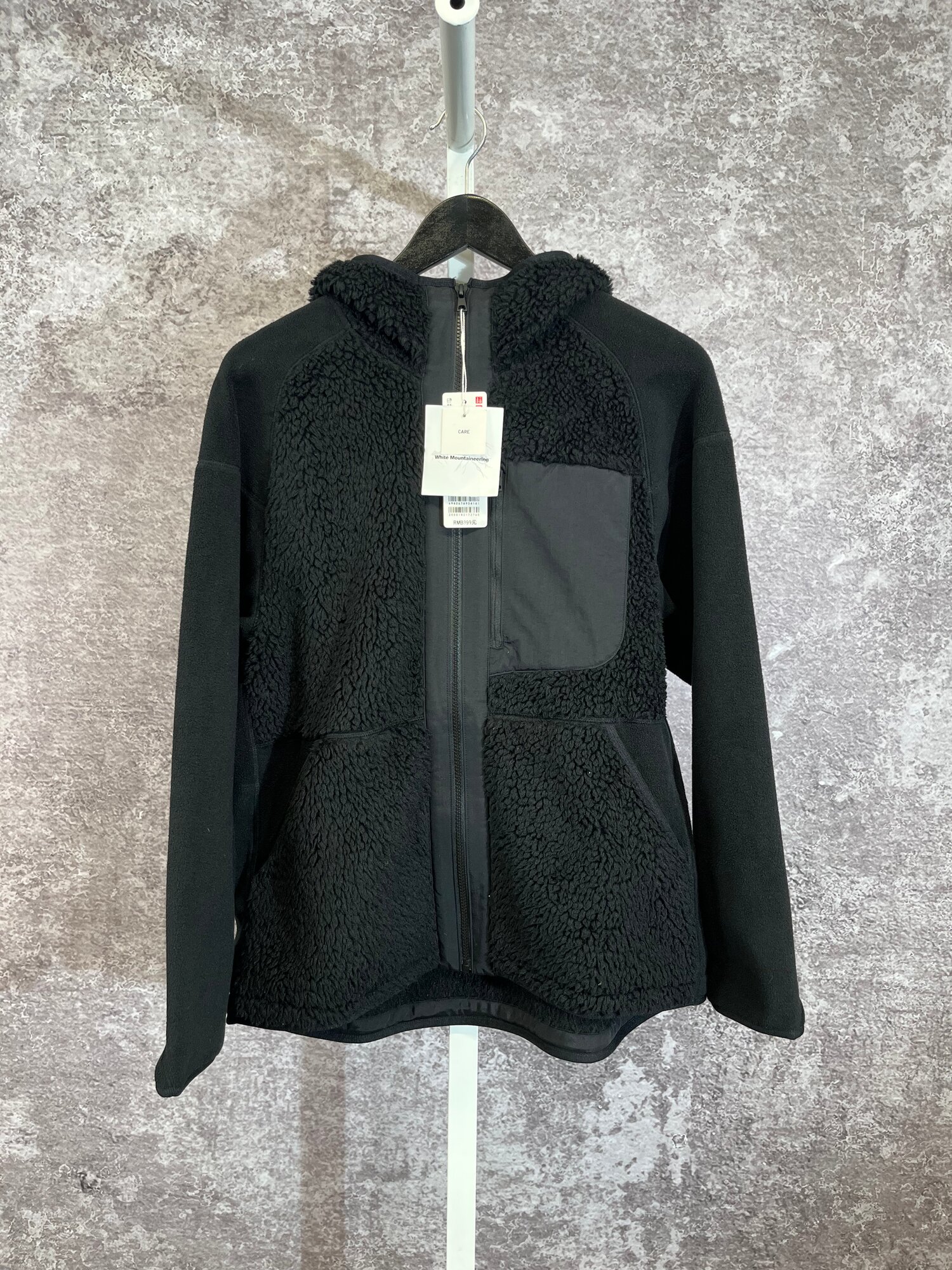 Худи UNIQLО X WНITЕ МOUNТАINЕЕRING FLЕEСE НОODIЕ BLACK