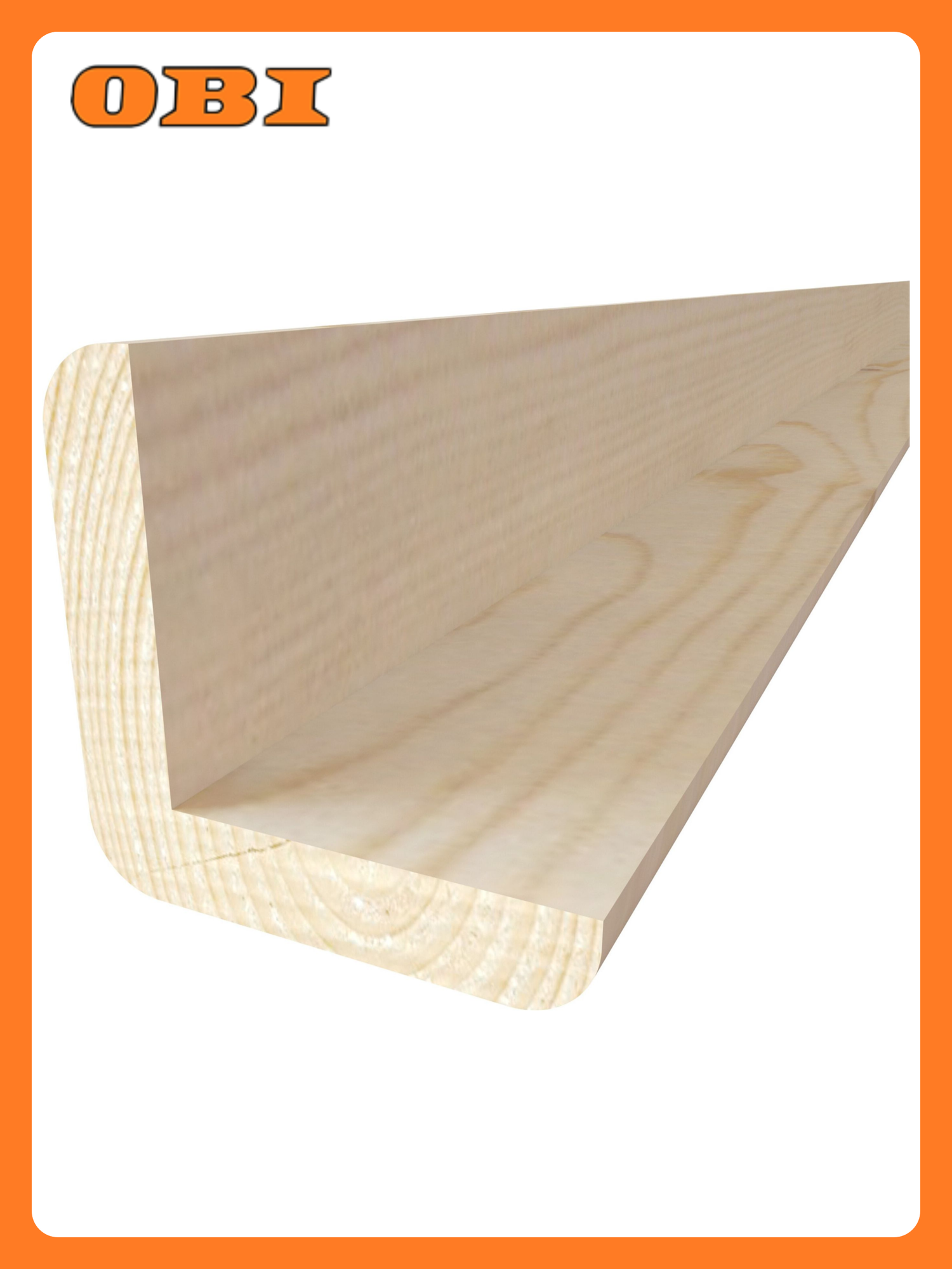 Уголок строганный сорт Экстра 2400х20х20 мм хвоя бежевый