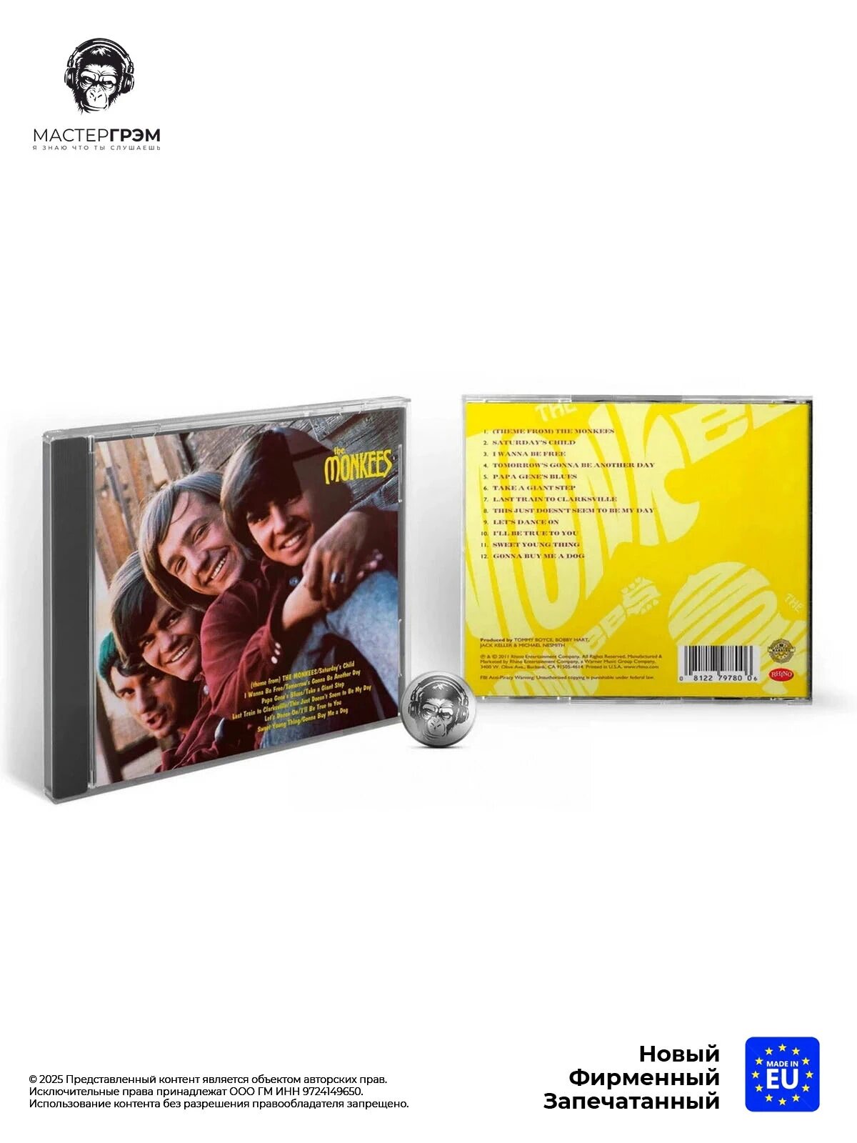 CD диск The Monkees - Monkees (CD) 2011, Jewel Case