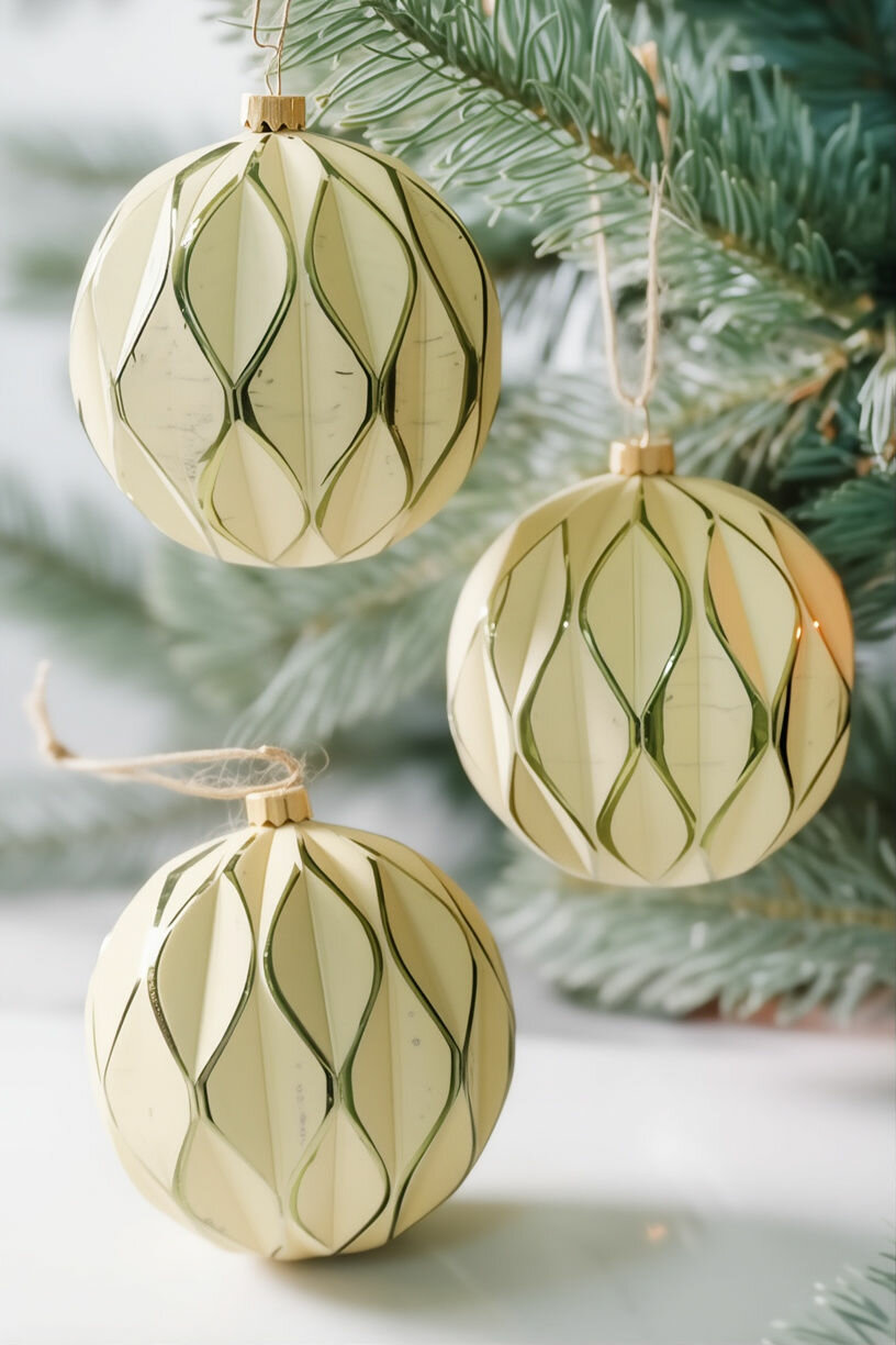 Набор ёлочных шаров китайский стиль, пластик, белый, 8 см, 3 шт, Winter Deco 2000099