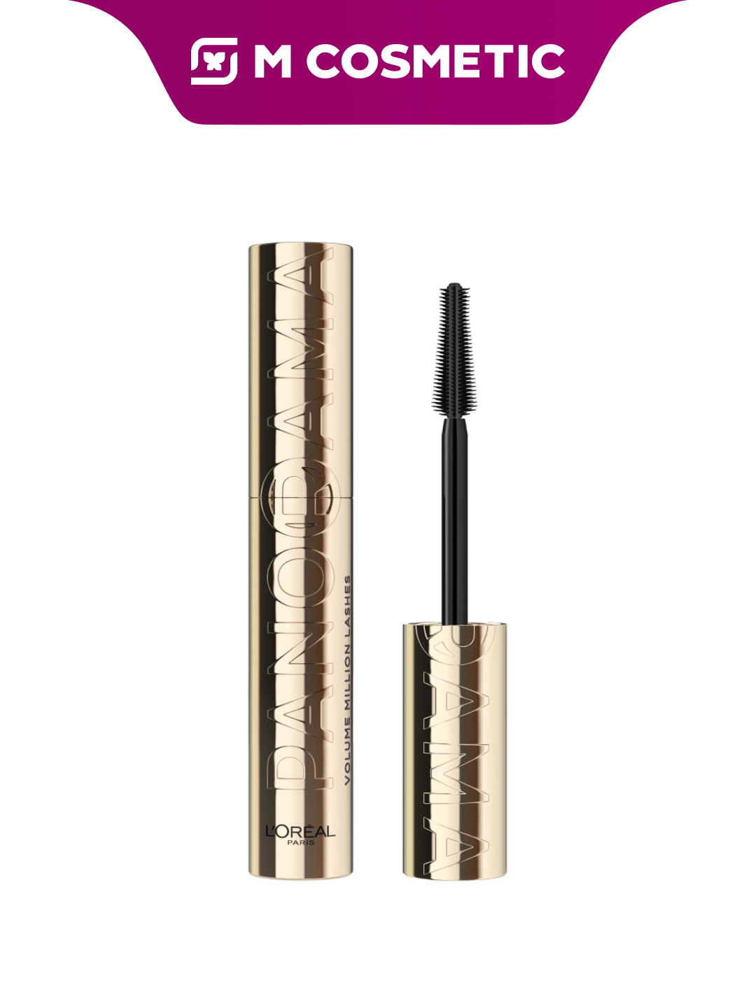 Тушь для ресниц L'Oréal Paris Panorama, черная, водостойкая, эффект «раскрытый взгляд», 10.5 мл