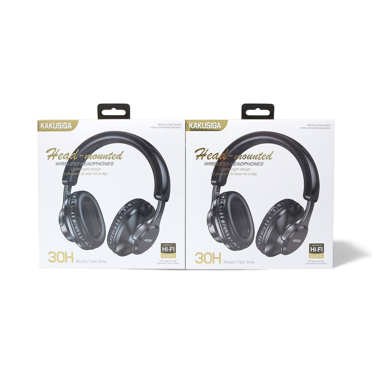 Беспроводная гарнитура BLUETOOTH KAKUSIGA KSC-1875 BLACK с микрофоном и долгим временем работы