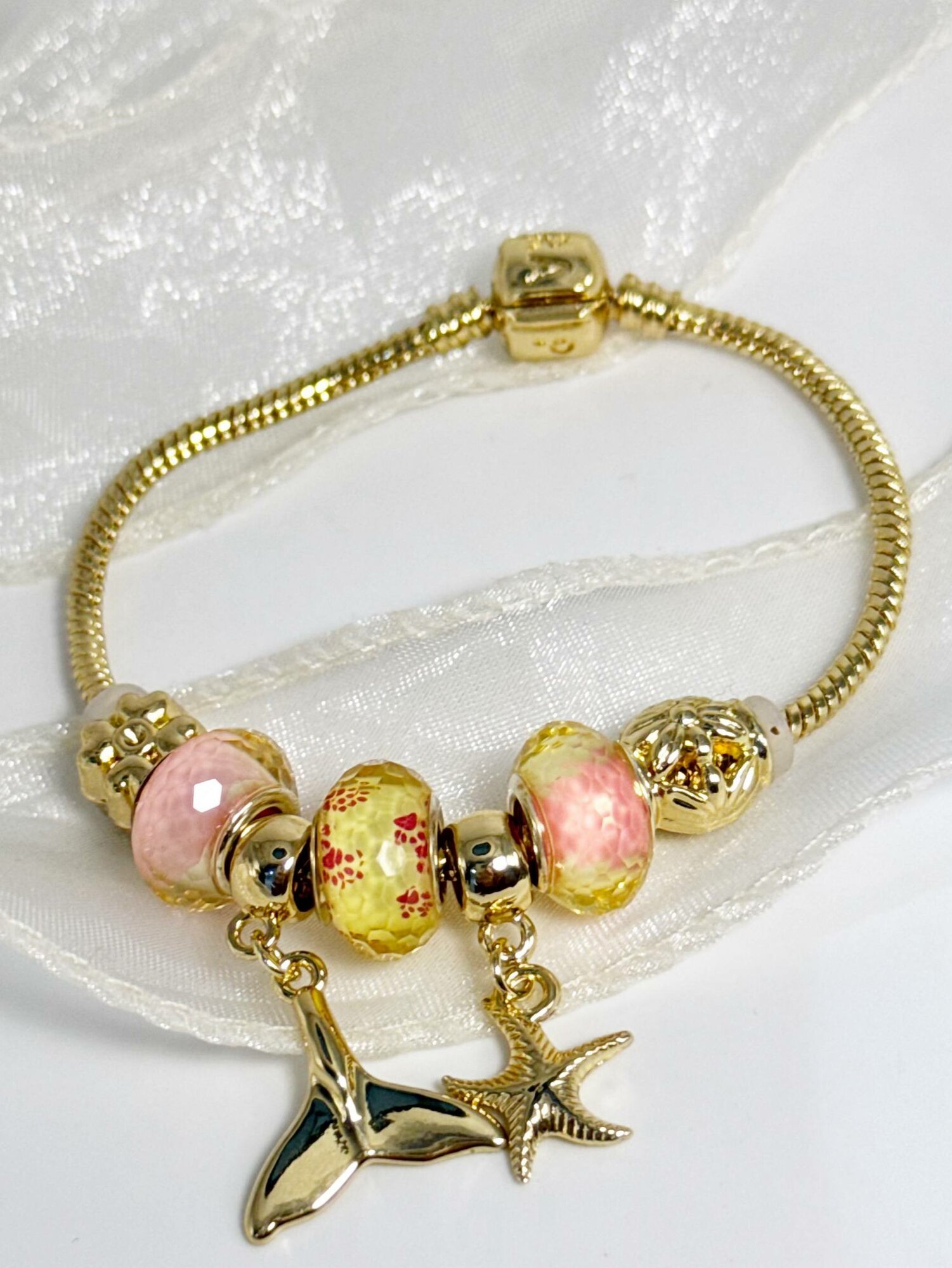 Браслет-бэнгл, фианит, 1 шт., размер 19 см, размер L, диаметр 19 см, розовый — фото 1