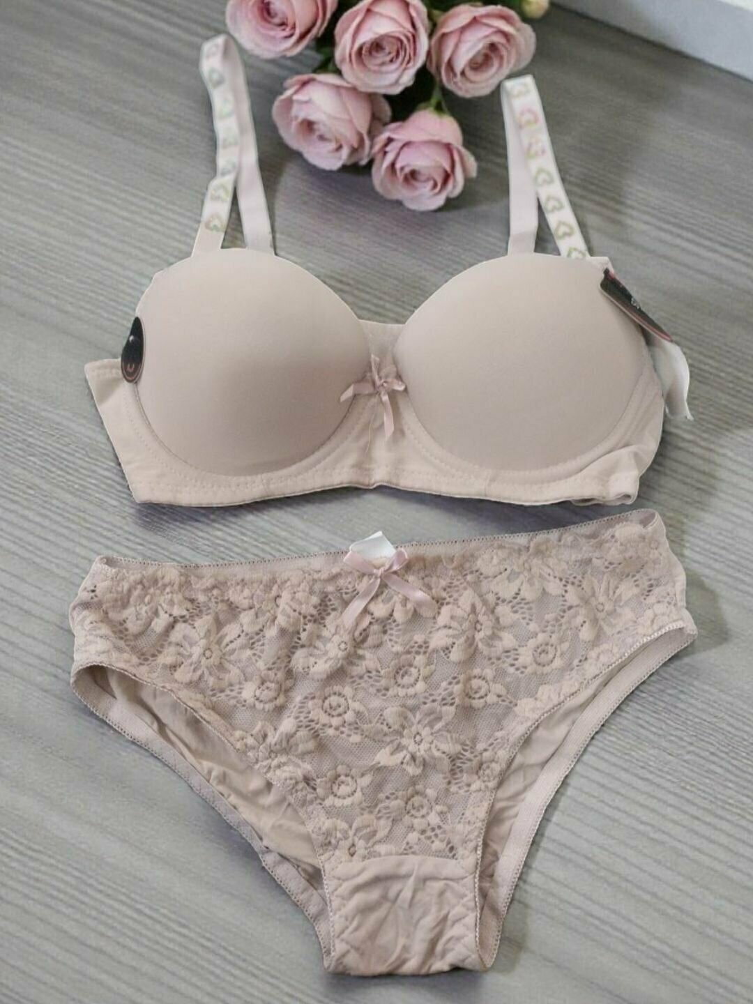 Комплект нижнего белья 1, размер 85, белый, синий — фото 1