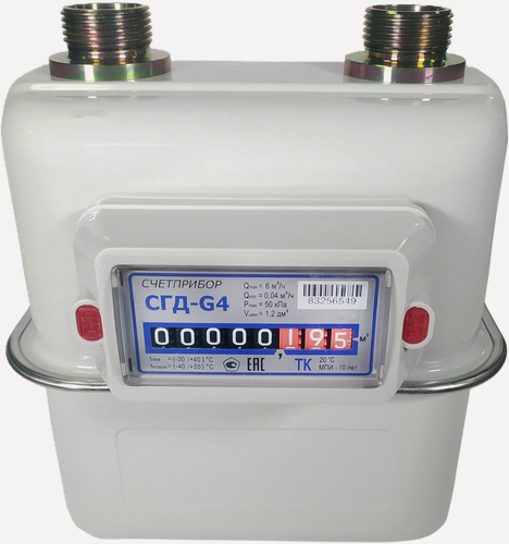 Изображение товара Счетчик газа СГД ТК G 4 левый Орел с механическим термокорректором 2026 г