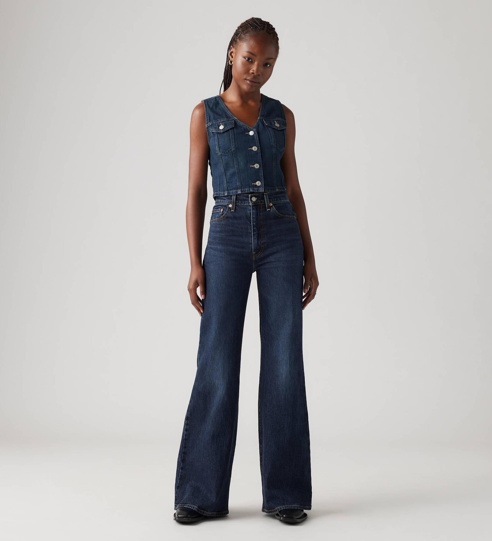 Джинсы клеш Levi's Ribcage Bell, размер 29/32 JEAN, синий — фото 1