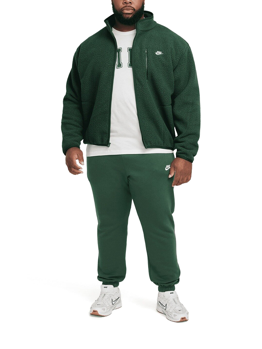 Бомбер NIKE Sportswear Club, размер L INT, зеленый — фото 1