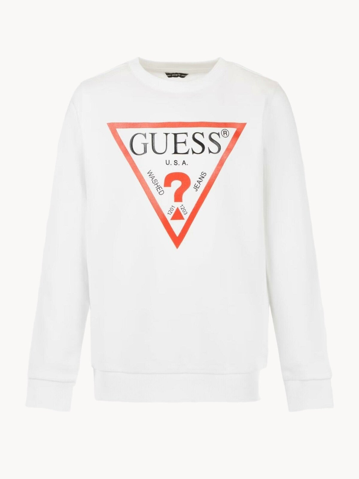 Свитшот GUESS LS Fleece_Core, размер 14, белый G011