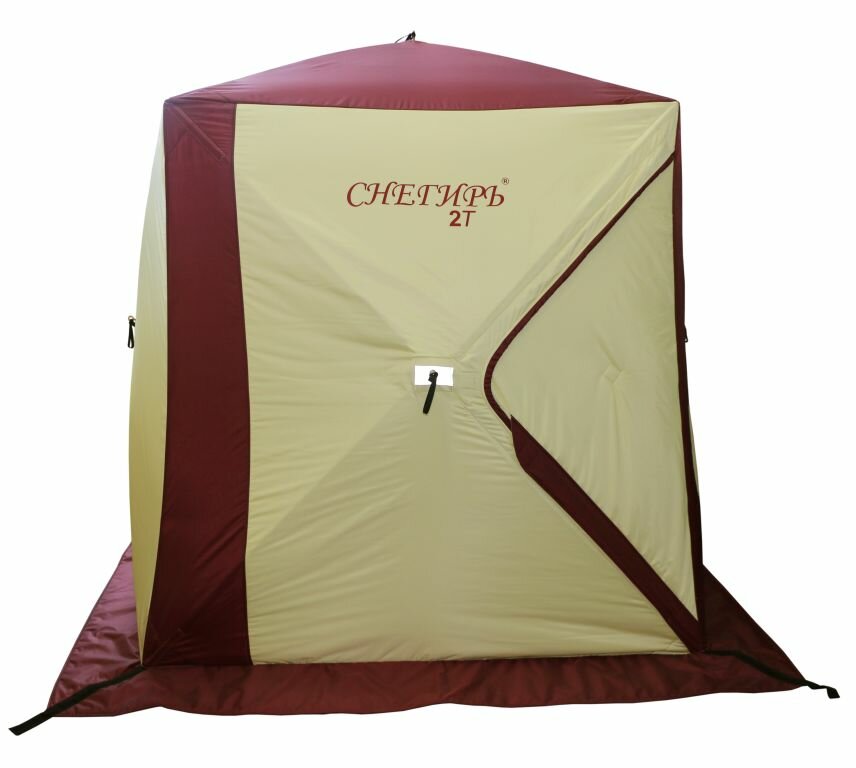 Палатка зимняя 2-местная Снегирь 2Т куб, трехслойная — фото 1