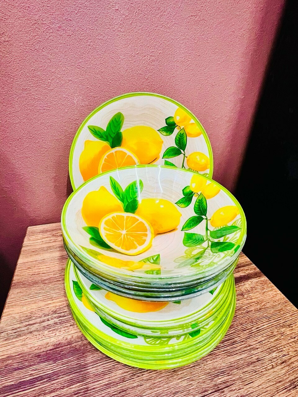 Сервиз столовый (19 предметов) "Доляна", с рисунком "Лимоны"