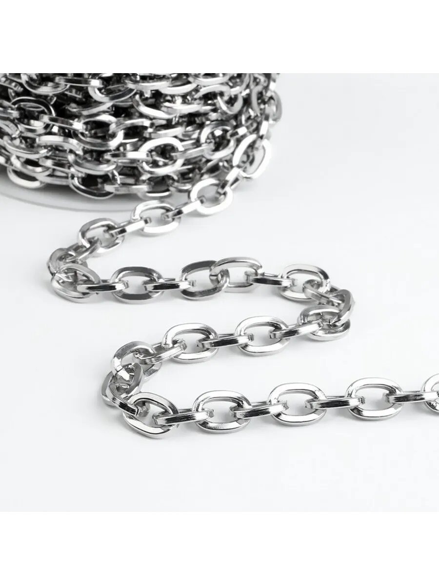 Универсальная цепочка для сумки, 10 м, серебристая