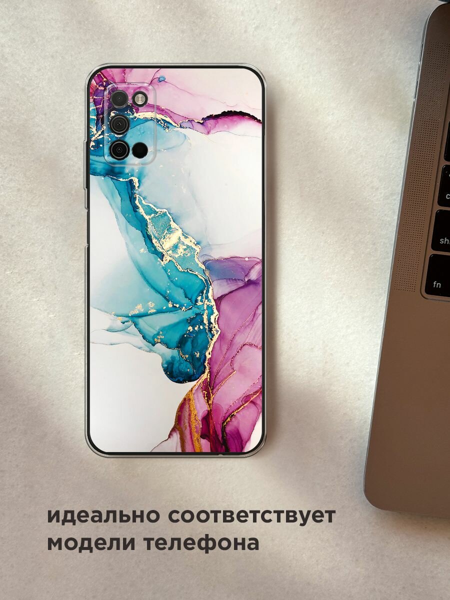 Чехол на Samsung Galaxy A03S / Самсунг Галакси A03S с принтом "Розовые разводы рисунок" — фото 1
