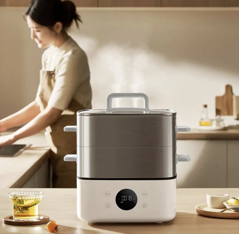 Xiaomi Пароварка электрическая Mijia Multifunctional electric cooker S1 13L1500W NTC MES03, белый