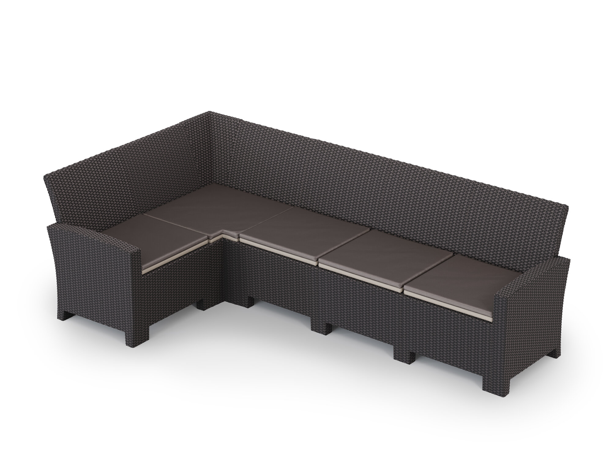 Угловой диван под ротанг Калифорния “California“ 240х136 см арт.80497-1 с подушками