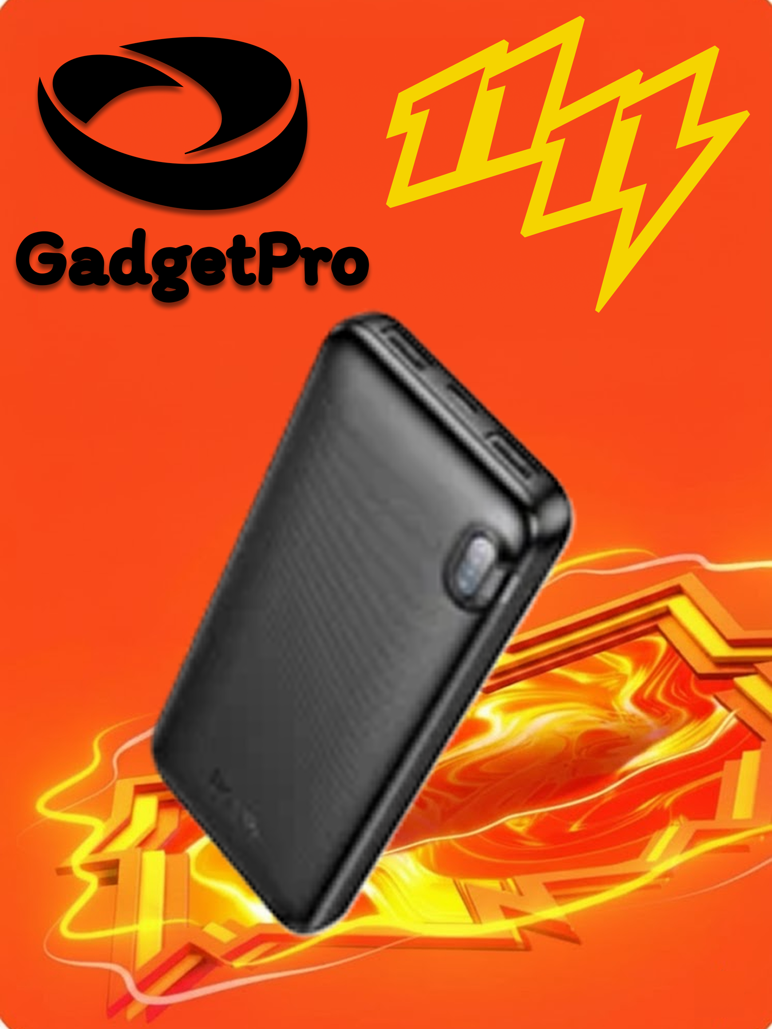 Внешний аккумулятор Hoco J128 10000mAh Black: надежный портативный Power Bank для телефона и планшета. черный