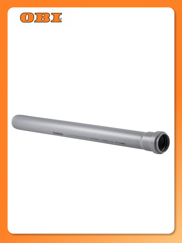 Труба RTP ВК ПП для внутренней канализации серая 50 мм 1000 м