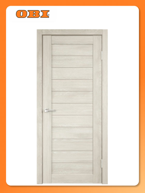 Межкомнатная дверь Бавария глухая Дуб шале капучино 80х200 см