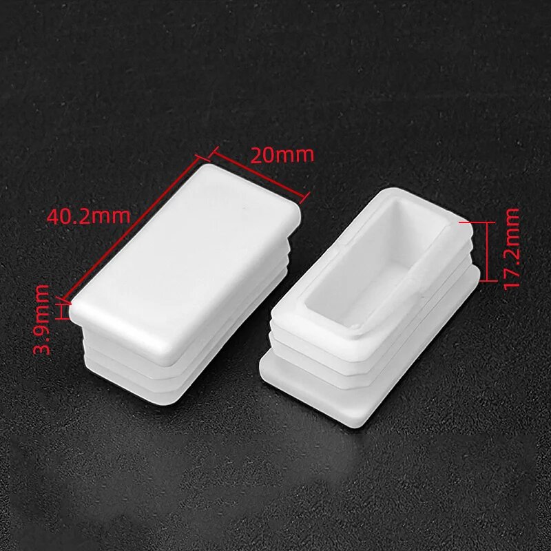 10-80 мм мебельный стол наконечник для ног стулья ножки защитная крышка белые квадратные винтовые колпачки заглушка для труб защитная крышка отверстия для трубки