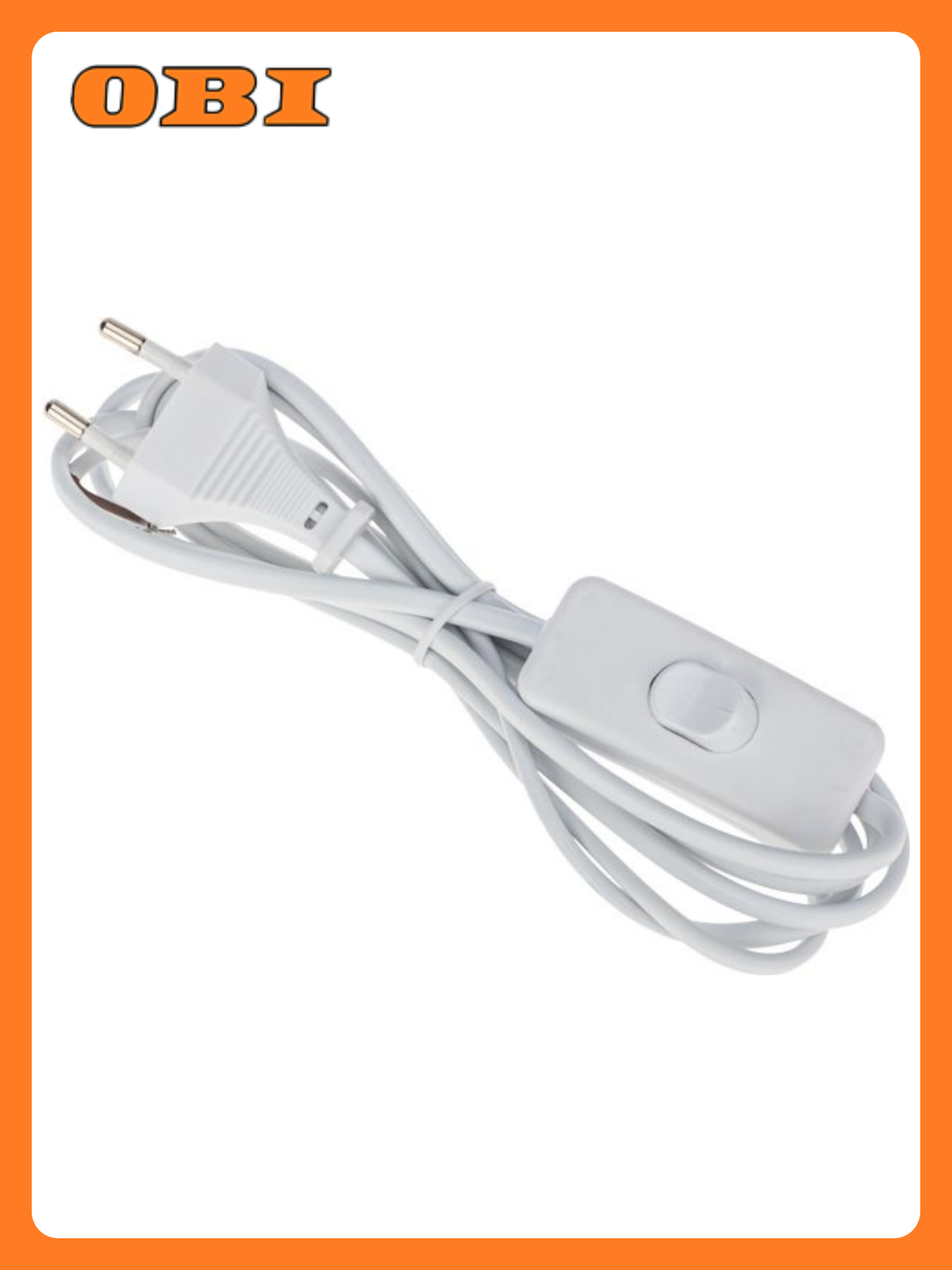 Сетевой шнур с выключателем REXANT 2х075мм² 18м белый IP20 250В пластик