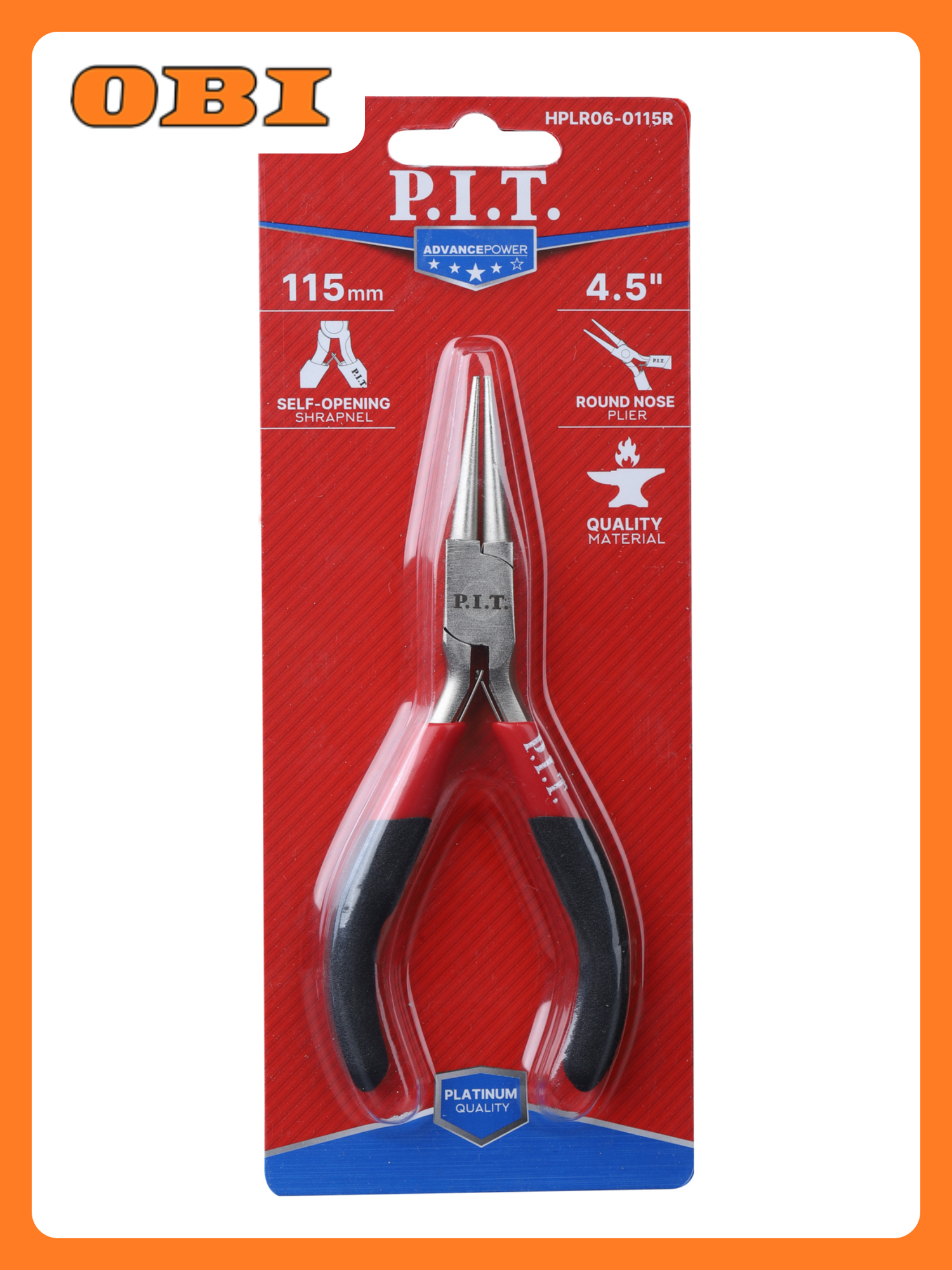 Круглогубцы P.I.T. HPLR06-0115R хромованадиевые антикоррозийные 115мм