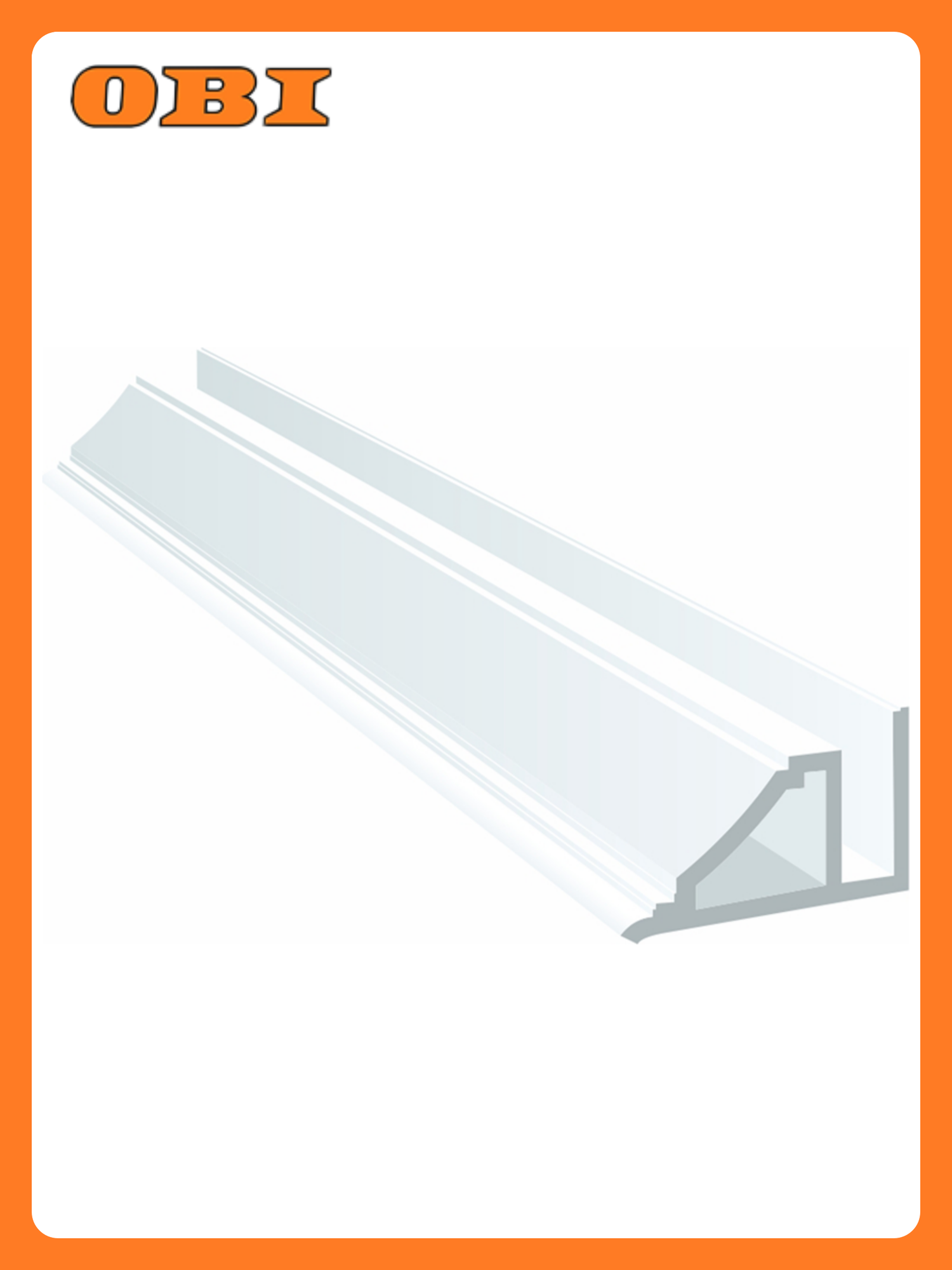 Плинтус Stella (50) потолочный для ПВХ панелей 15x300 см пластик