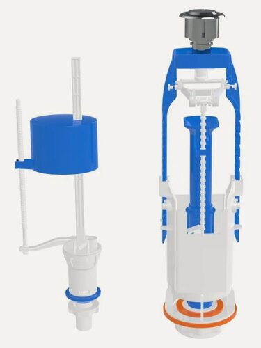 Изображение товара Сливная арматура для бачка унитаза двухрежимная с нижней подводкой AV Engineering (AVE129688)
