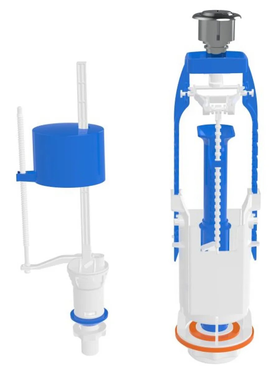 Сливная арматура для бачка унитаза двухрежимная с нижней подводкой AV Engineering (AVE129688E)