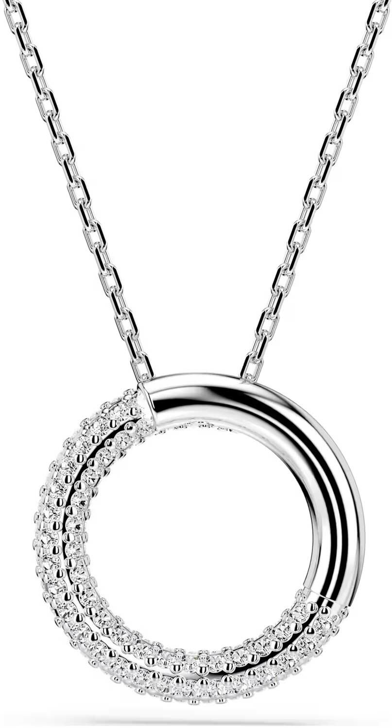 Колье SWAROVSKI, кристаллы Swarovski, длина 50.57 см, серебристый — фото 1