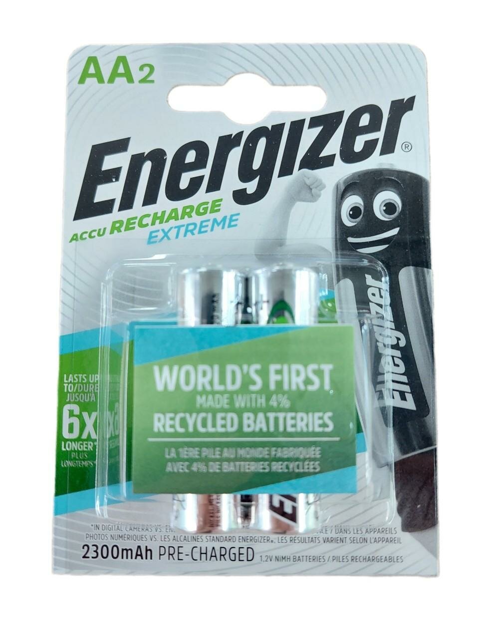 Аккумулятор Energizer AA Accu Recharge Extreme 2300mAh preCharged BL2 , 2шт.