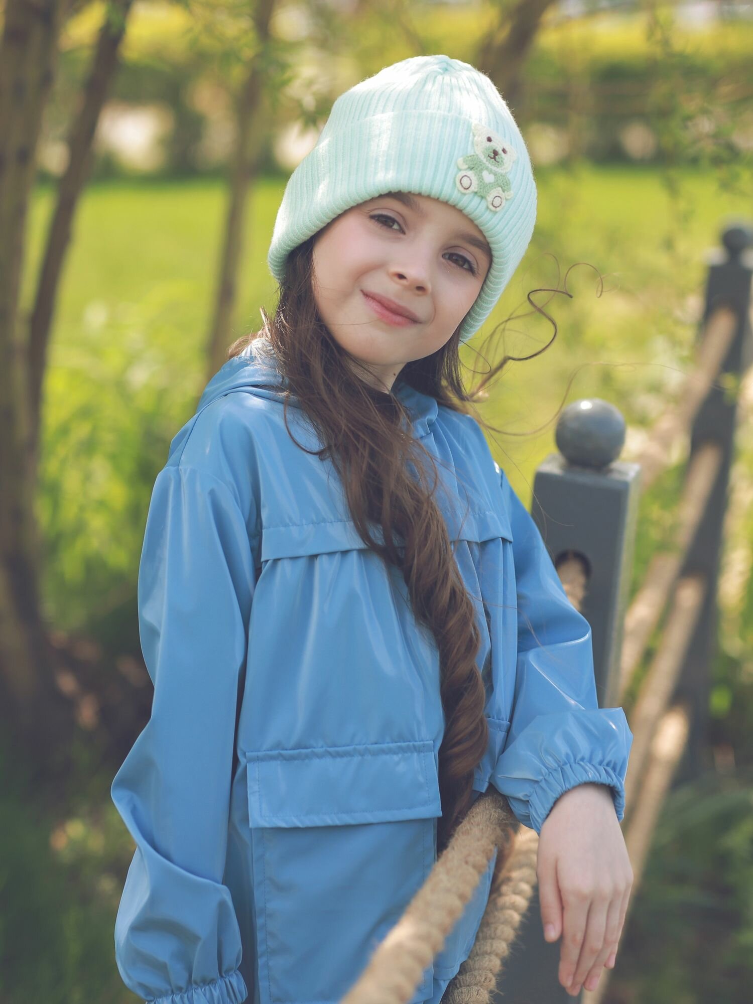 Шапка-бини Андерсен Весна-лето 2024 для девочек, размер 50-52, мятный — фото 1