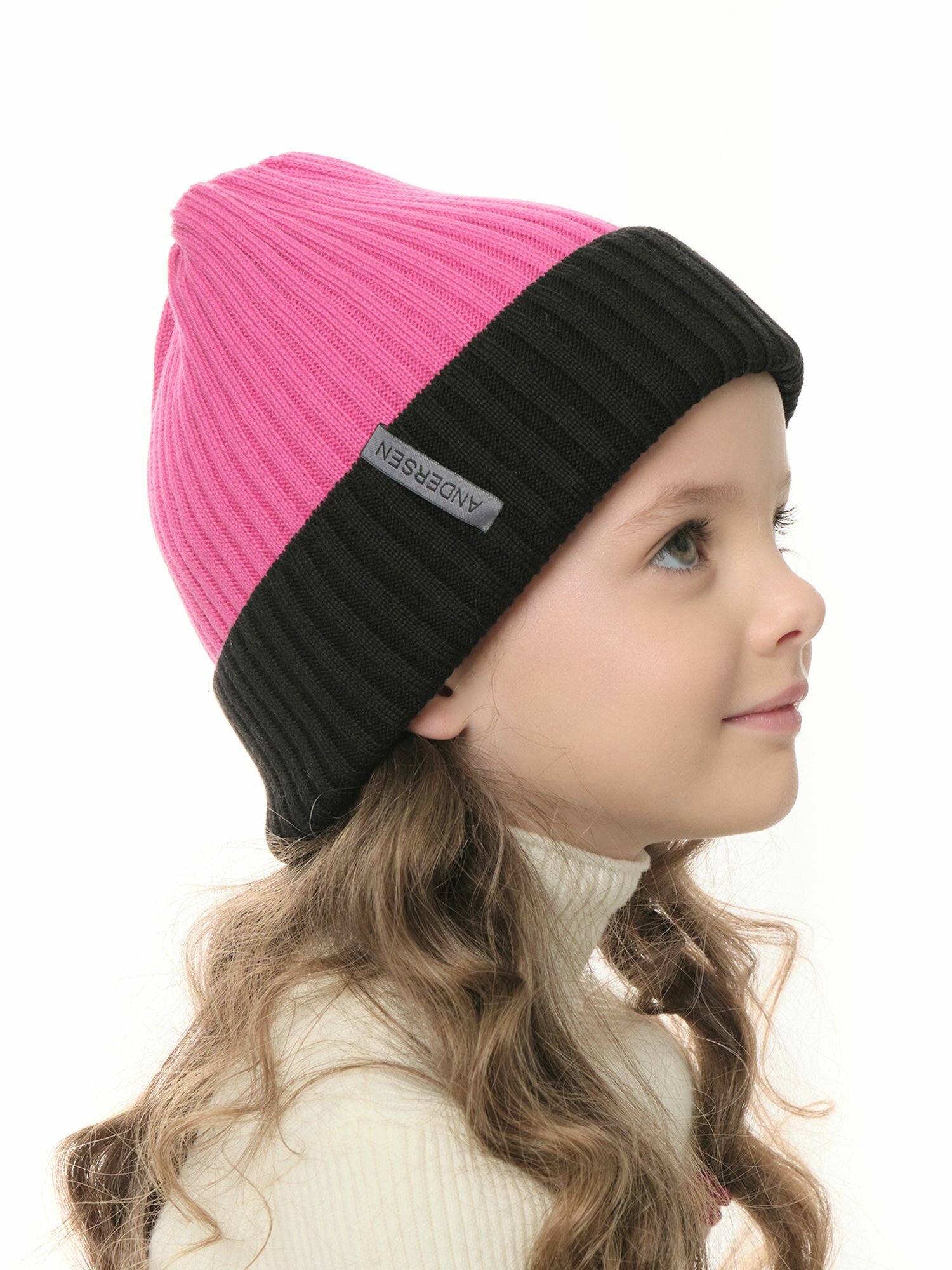 Шапка-бини Андерсен Весна-лето 2024 для девочек, размер 54-56, разноцветный — фото 1