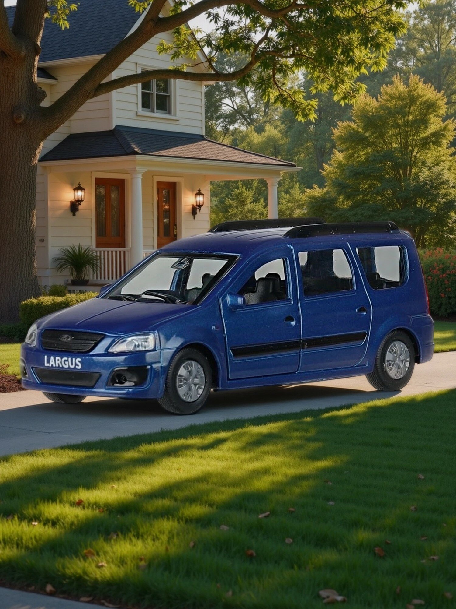 Машинка металлическая инерционная Технопарк LADA LARGUS, синяя, 12см